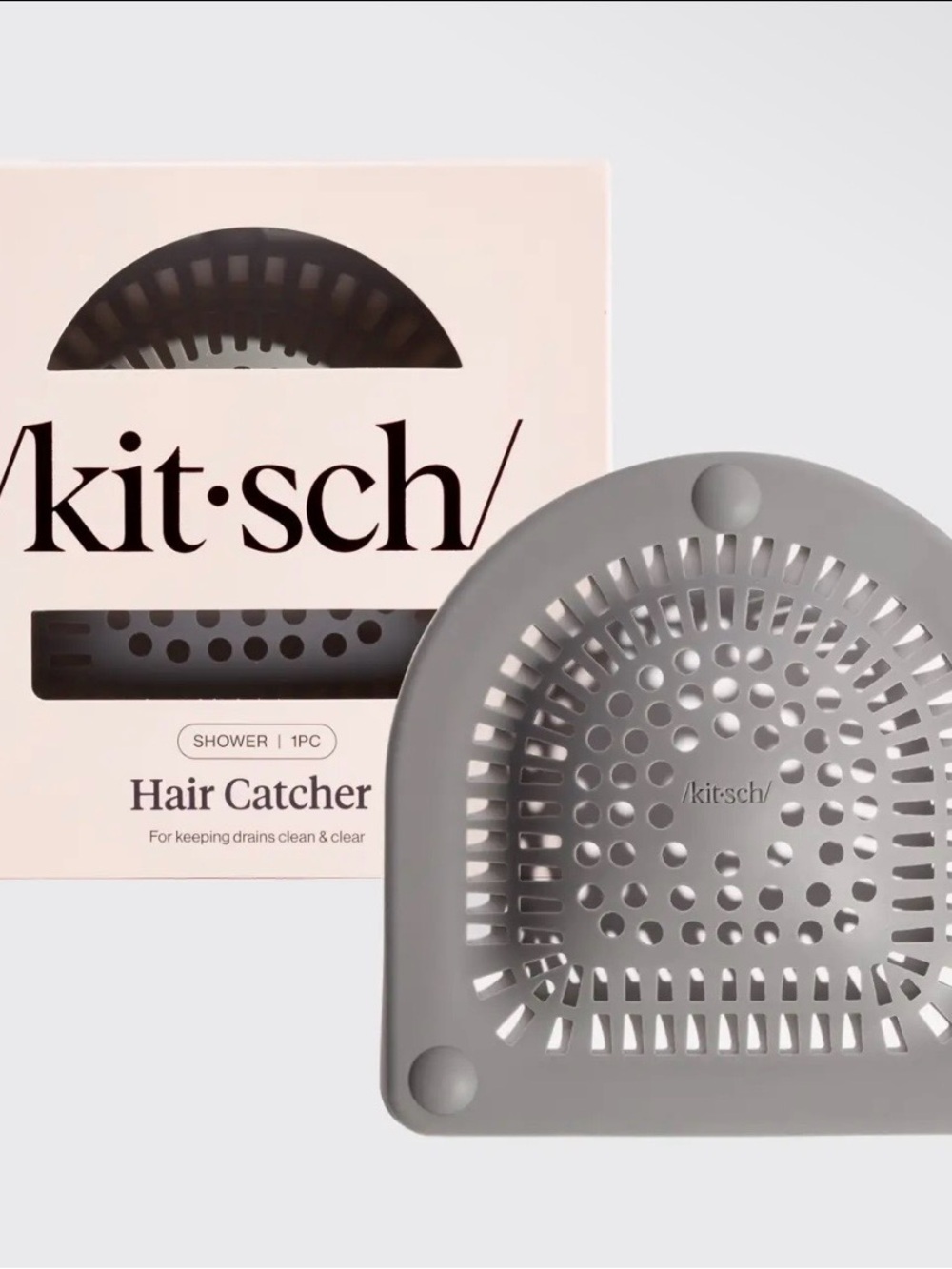 Kitsch Gray Shower Hair Catcher - Hair Drain Protector